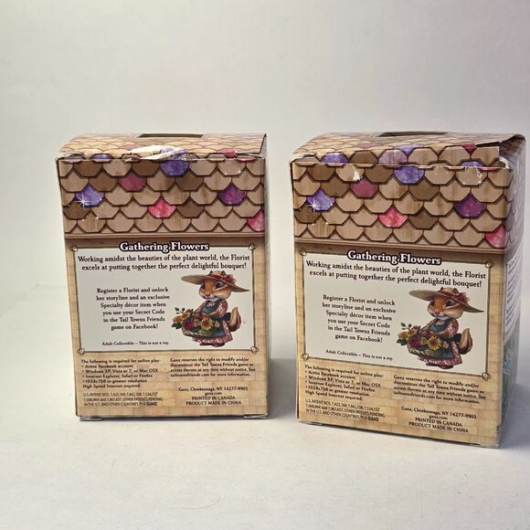 Tail Towns Friends FLORIST Gathering Flowers Figurine Squirrel Chipmunk GANZ - Picture 4 of 11